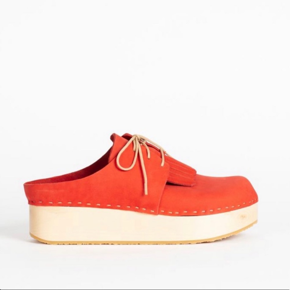 BRYR Zoe Platform Clogs, poppy, size 39